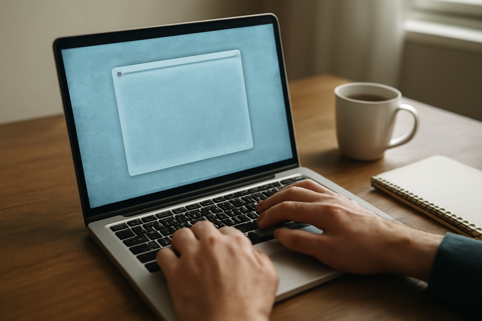 Pengguna mencoba menutup aplikasi yang tidak merespons di layar laptop Windows
